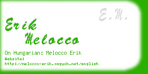 erik melocco business card